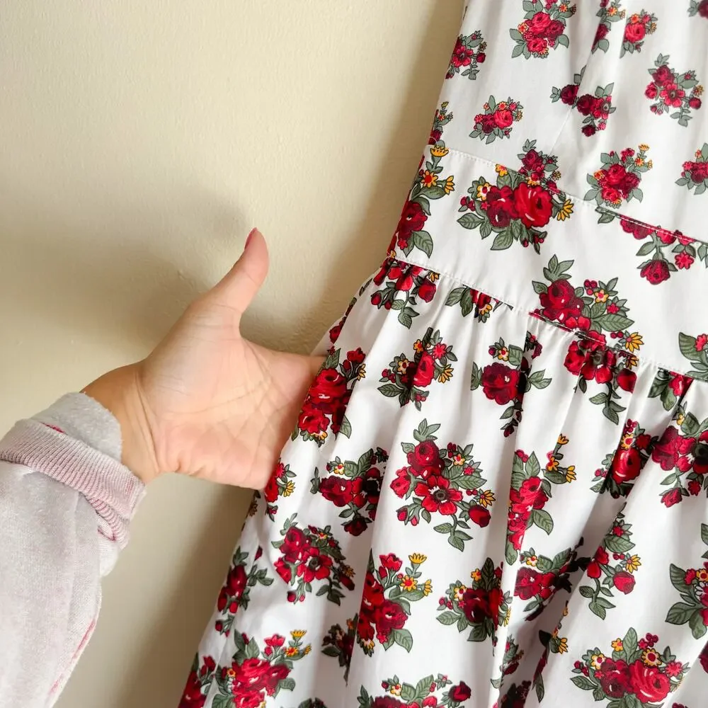 Brooks Brothers Red Fleece White + Red Floral Print Sleeveless Mini Dress 6 - Picture 2 of 9